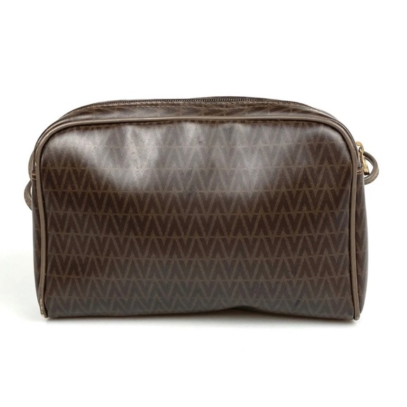 MARIO VALENTINO Vintage Authentic Brown PVC Leather Small Crossbody Bag - Picture 5 of 10